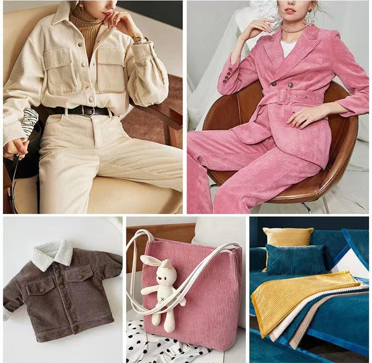 Cotton 280GSM Nonelastic Corduroy Furniture Sofa Soft Decorate Velvet Fabric