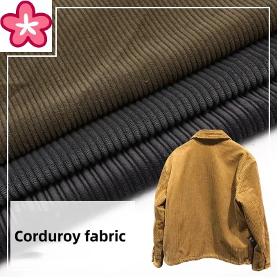 Tissu en velours côtelé 100% polyester pour les enfants pantalons à jambes larges manteau pantalon chapeau jupe coussin jouet coussin