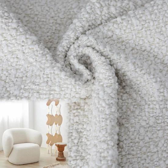 Recyclez le tissu extérieur de sofa de polyester de boucle avec le nettoyage facile pour des meubles de tapisserie d'ameublement