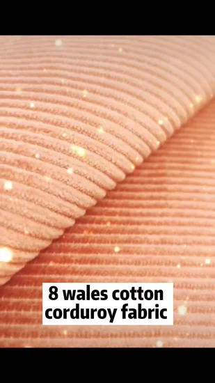 Tissu en velours côtelé de coton extensible d'impression AOP pour vêtement textile de maison de meubles de t-shirt