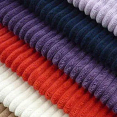 Tissu velours côtelé de bandes épaisses de velours de maison de haute qualité pour la tapisserie d'ameublement