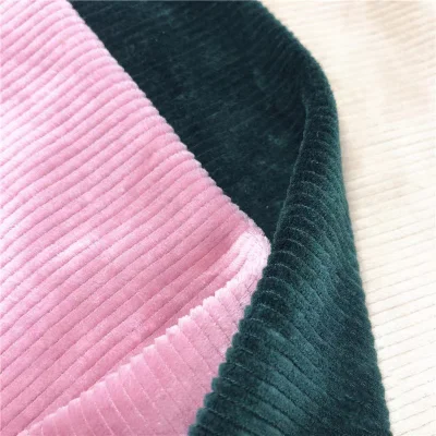 Textile de maison de haute qualité et tissu de vêtement 95 % polyester 5 % élasthanne velours bandes épaisses tissu velours côtelé pour le rembourrage