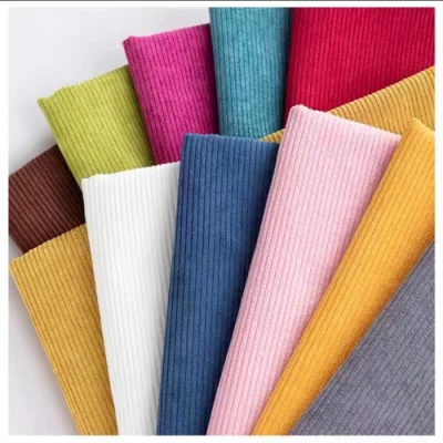 8% nylon 92% polyester velours côtelé tissu et stries tissu d'ameublement haute qualité meubles canapé rideau tissu