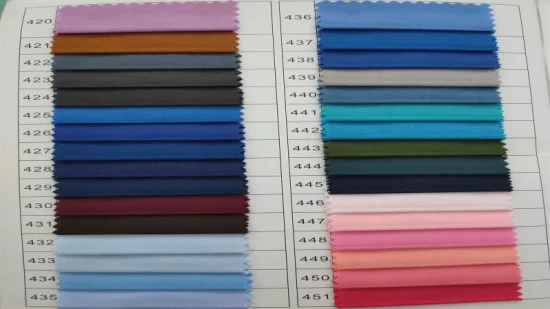 Textile teint uni de couleur unie 45s 110*76 Tissu TC pour l'homme de chemise