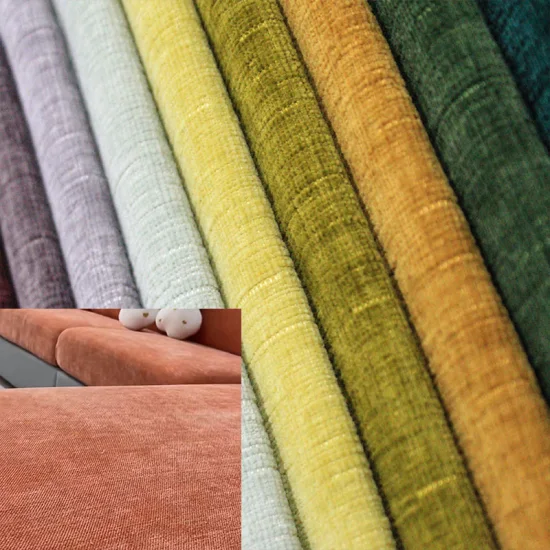 Tissu 100 % polyester Chenille et canapé Jacquard pour meubles textiles de maison