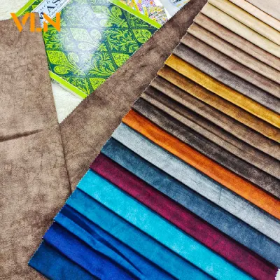 Tissu d'ameublement Textiles de maison 100 % polyester Teinture de velours Hollande avec rembourrage d'impression 8